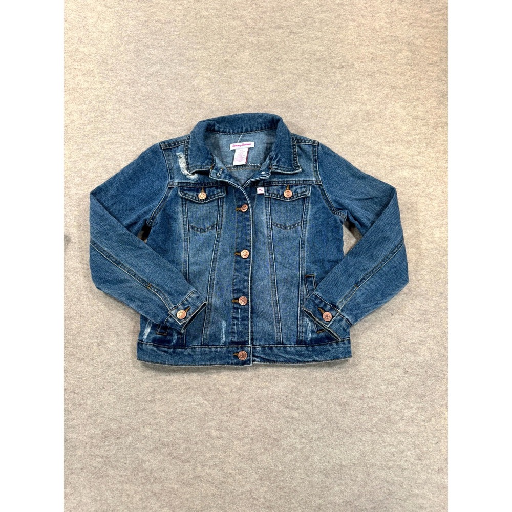 Tommy Bahama Trucker Jacket Kids 12 Blue Medium Wash Denim KJK11030S